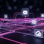 Fluxos de automação conectando e-mails, CRM, planilhas e nuvem com o n8n, facilitando processos e economizando tempo.