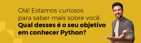 Banner de pesquisa sobre Python